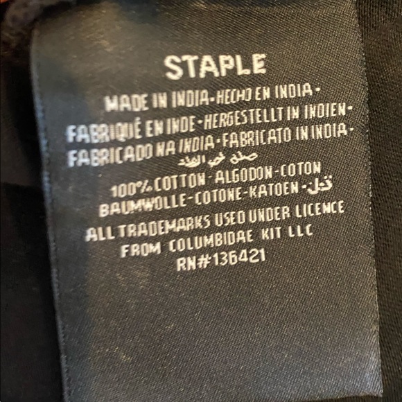 Staple Black Paint Splatter T-Shirt, Mens Size L - Picture 4 of 4